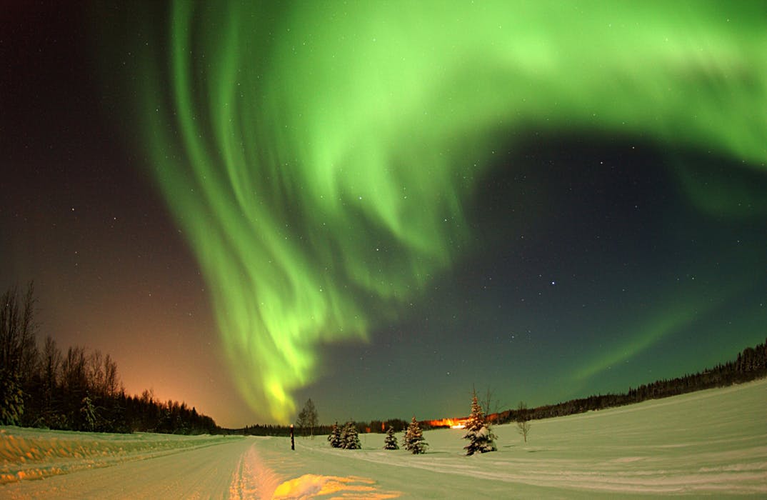 Bilde av nordlys i Tromsø